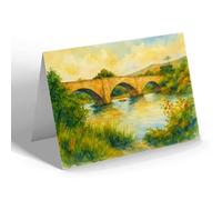 NOTELET - The Dee Bridge, Cynwyd - Vintage Art Style