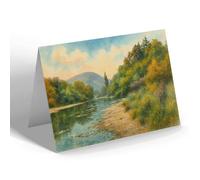 NOTELET - The Dee near Berwyn, Llangollen - Vintage Art Style