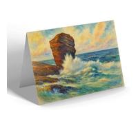 NOTELET - The Deil's Head, Arbroath - Vintage Art Style