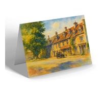 NOTELET - The Elms & Stocks, Stow-on-the-Wold - Vintage Art Style