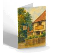 NOTELET - The Fighting Cocks, St Albans (b) - Vintage Art Style