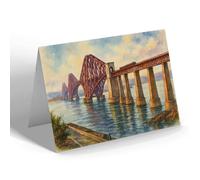 NOTELET - The Forth Bridge, Edinburgh - Vintage Art Style