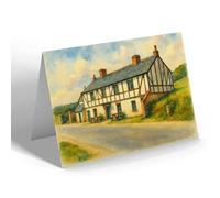 NOTELET - The Fox Hunter's Inn, Westdown - Vintage Art Style