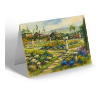 NOTELET - The Garden, All Saints School, Halifax - Vintage Art Style