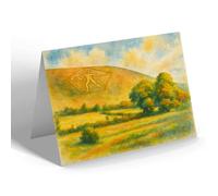 NOTELET - The Giant, Cerne Abbas - Vintage Art Style