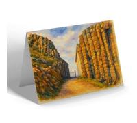 NOTELET - The Giant's Gate, Giant's Causeway - Vintage Art Style