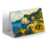 NOTELET - The Giant's Head, Giant's Causeway (a) - Vintage Art Style