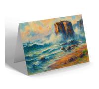 NOTELET - The Giant's Head, Giant's Causeway (b) - Vintage Art Style