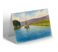 NOTELET - The Gondolier, arriving at Fort Augustus - Vintage Art Style