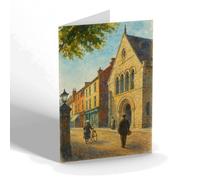 NOTELET - The Grammar School, Huntingdon - Vintage Art Style