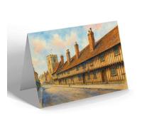NOTELET - The Grammar School, Stratford-upon-Avon - Vintage Art Style