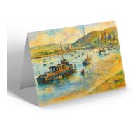 NOTELET - The Harbour, Conway (b) - Vintage Art Style