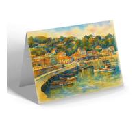 NOTELET - The Harbour, Lyme Regis (a) - Vintage Art Style