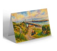 NOTELET - The Harbour & Marine Parade, Whitby - Vintage Art Style