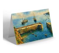 NOTELET - The Harbour, Sark - Vintage Art Style