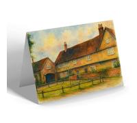 NOTELET - The Historical Guy Fawkes House Dunchurch - Vintage Art Style