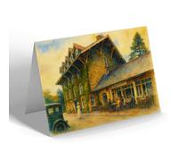 NOTELET - The Hotel, Devil's Bridge - Vintage Art Style