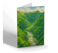 NOTELET - The Hotel from Raven's Rock, Devil's Bridge - Vintage Art Style