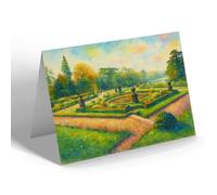 NOTELET - The Italian Garden, Warwick Castle - Vintage Art Style