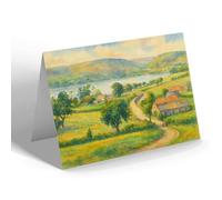 NOTELET - The Lake at Bala - Vintage Art Style