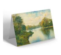 NOTELET - The Lake, Newsham Park, Liverpool - Vintage Art Style