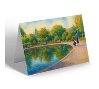 NOTELET - The Lake, Victoria Park, Paignton - Vintage Art Style