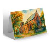 NOTELET - The Little Church, Thornton Cleveleys - Vintage Art Style