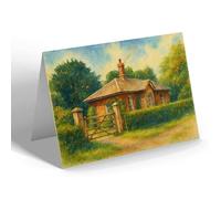 NOTELET - The Lodge, Stanhoe Hall, Stanhoe - Vintage Art Style