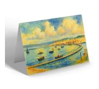 NOTELET - The Marine Lake, Burnham-on-Sea - Vintage Art Style