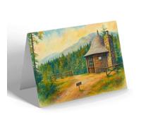 NOTELET - The Memorial Hut, Puck's Glen - Vintage Art Style