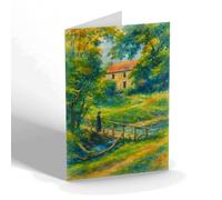 NOTELET - The Millhouse & Bridge, Temple - Vintage Art Style