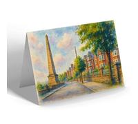 NOTELET - The Monument, Carmarthen - Vintage Art Style