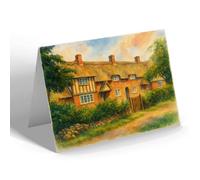 NOTELET - The New Cottages, Osmaston - Vintage Art Style