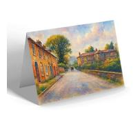 NOTELET - The New Road, Darley Abbey - Vintage Art Style