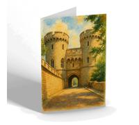 NOTELET - The Norman Gate, Windsor Castle (a) - Vintage Art Style