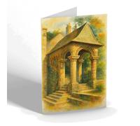 NOTELET - The Norman Staircase, Canterbury (a) - Vintage Art Style