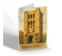 NOTELET - The Norman Tower, Bury St Edmunds (a) - Vintage Art Style