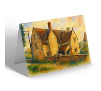 NOTELET - The Old Court House, West Front, Long Sutton - Vintage Art Style