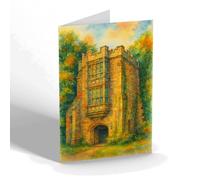 NOTELET - The Old Gateway of Cerne Abbas - Vintage Art Style