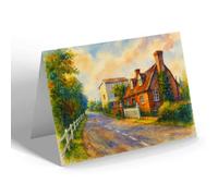 NOTELET - The Old Mill House, Holbrook - Vintage Art Style