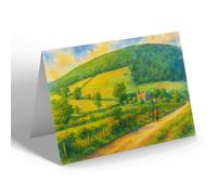 NOTELET - The old Parish Church, Llanwrtyd Wells - Vintage Art Style