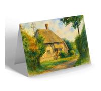 NOTELET - The Old Roman Shop, Bignor - Vintage Art Style