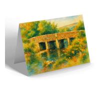 NOTELET - The Old Stone Bridge, Liskeard - Vintage Art Style