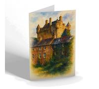 NOTELET - The Old Tower, Cawdor Castle, Nairn (b) - Vintage Art Style
