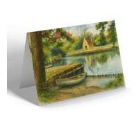 NOTELET - The Palace Gate from River, Beaulieu - Vintage Art Style