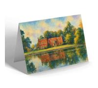 NOTELET - The Priory from Lake, Earls Colne - Vintage Art Style