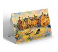 NOTELET - The Railway Hotel, St Boswells - Vintage Art Style