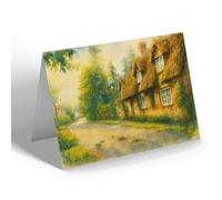 NOTELET - The Rider Way, Hemingford Abbots - Vintage Art Style