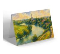 NOTELET - The River Avon & Holy Trinity Church - Vintage Art Style