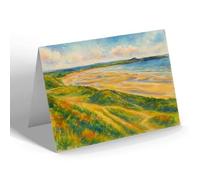 NOTELET - The Sands from Golf Course, Cruden Bay - Vintage Art Style